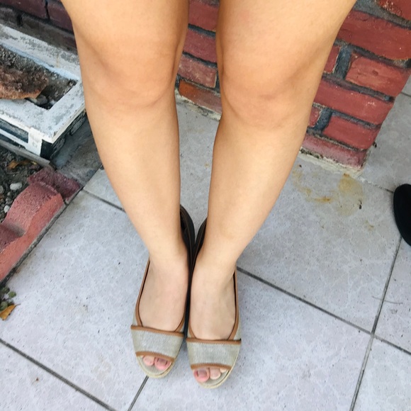 Tory Burch Canvas Wedge Sandals - Picture 2 of 5